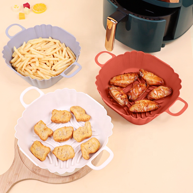 Air Fryer Silicone Pot 8 Inch - Food Safe Reusable Liner