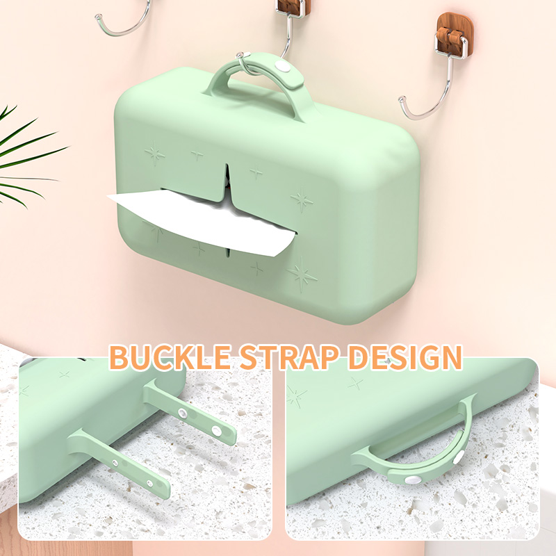 Silicone Tissue Box Holder with Suction Cup - Napkin Case