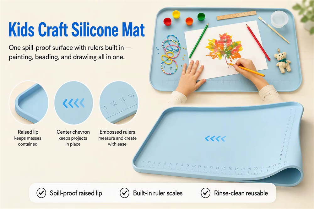 <span style="font-family:inter;"><span style="color:#2f4a52;"><strong>Craft Mat for Messier, More Creative Play</strong></span></span> <link href="https://fonts.googleapis.com/css?family=Inter" rel="stylesheet" type="text/css" />