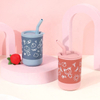 Silicone Sippy Cups for Toddlers - Spill Proof, Straw & Lid