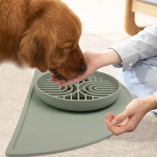 Los m&aacute;s vendidos, alimentador lento de silicona, cuenco para perros, ventosas, esteras de alimentaci&oacute;n para mascotas impermeables con labios altos con juego de cuencos para perros