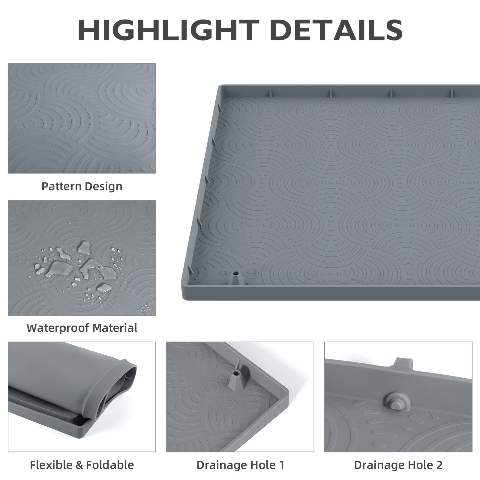 Silicone Under the Sink Waterproof Mat for Kitchen Cabinet Protection with Absorbent Properties Silicone Mat