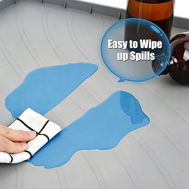 Large Premium Waterproof Silicone Drip Tray Liner Silicone Kitchen Cabinet Water Leak Protection Under the Sink Silicone Mat