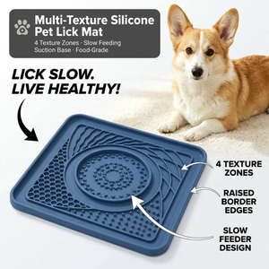 Silicone Pet Licking Slow Feeder Interactive Lick Mat Cats Dogs Portable Lightweight Eco-Friendly Non-slip Anti-choke