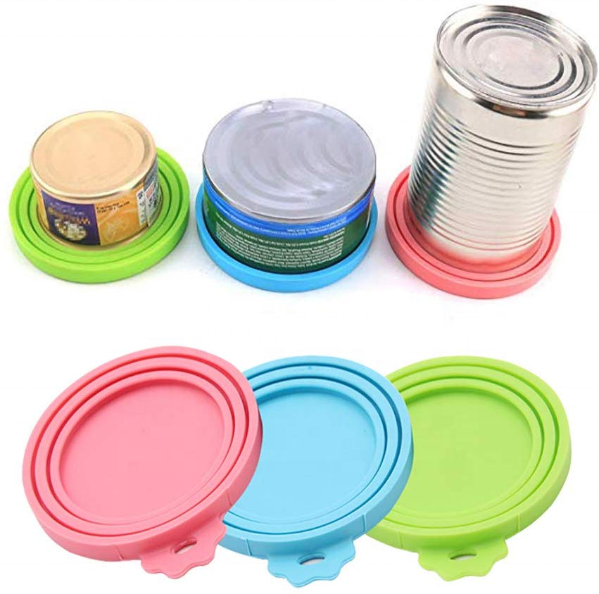 Oferta especial, tapas para latas de mascotas, tapas de silicona para latas, cubierta para comida para perros y gatos, tama&ntilde;o Universal, apto para 3 latas de comida de tama&ntilde;o est&aacute;ndar