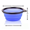 Silicone Collapsible Dog Bowl, Foldable Expandable Cup Dish for Pet Cat Food Water Feeding Portable Travel Bowl Free Carabiner
