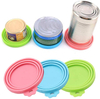 Universal BPA Free Silicone Can Lids Covers Reusable 3 in 1 Storage Container Cover Silicone Cat Dog Pet Food Can Cover Lids