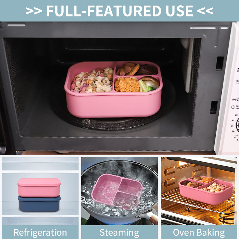 Custom Logo BPA Free Portable Leakproof Bento Lunch Boxes Leak Proof Large Square Lunch Box