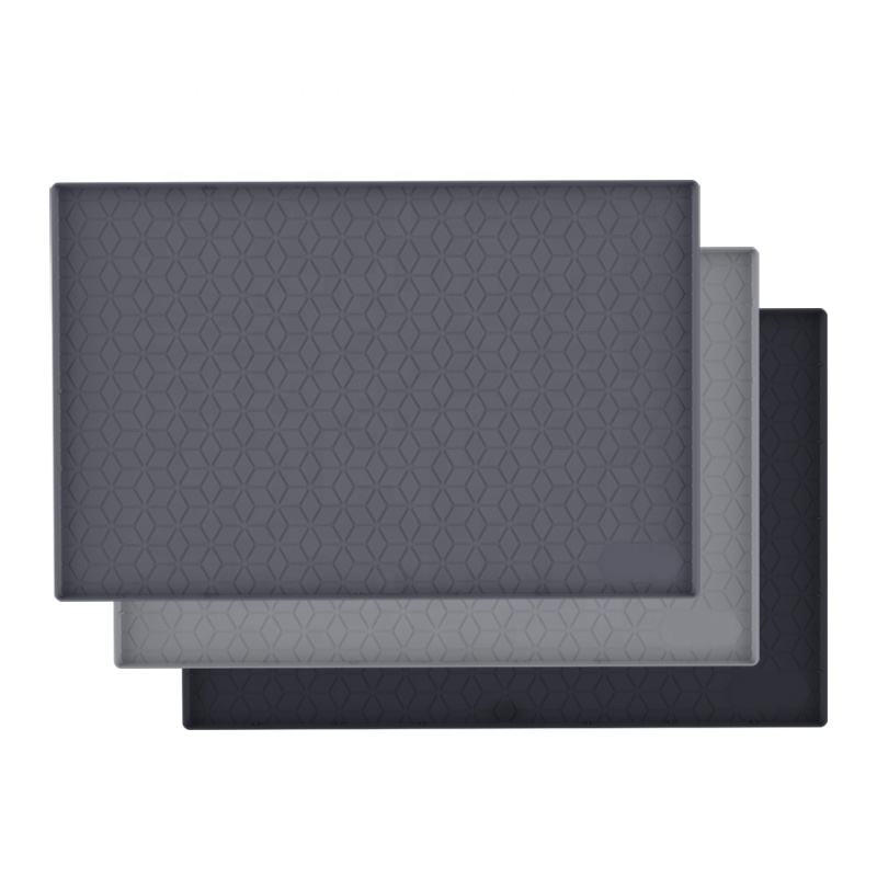 2025 New Kitchen Silicone Sink Mat Custom Waterproof Hole Anti-slip Silicone Kitchen Cabinet Protector Mat Under Mat