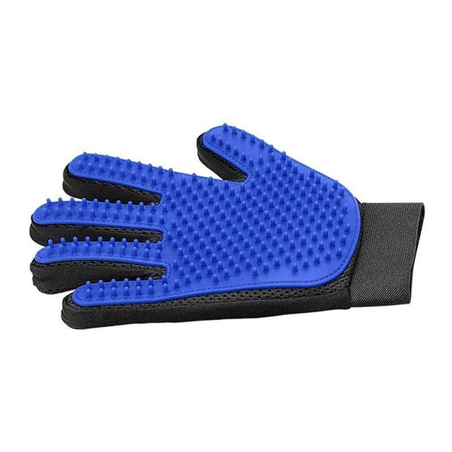 Custom Silicone Pet Hair Remover Gloves Pet Grooming Glove Guantes De Mascotas Deshedding Brush Glove With 260 Grooming Tips