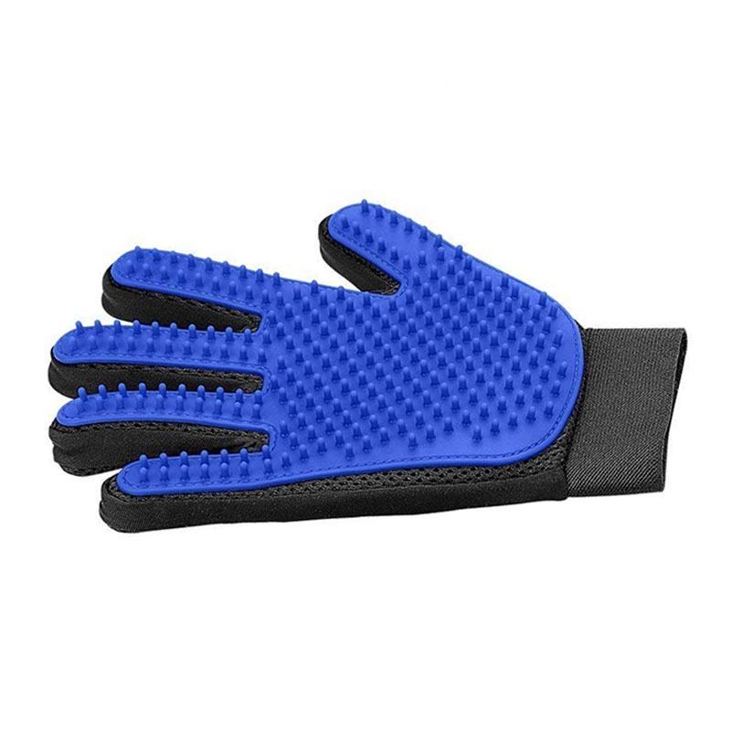Custom Silicone Pet Hair Remover Gloves Pet Grooming Glove Guantes De Mascotas Deshedding Brush Glove With 260 Grooming Tips