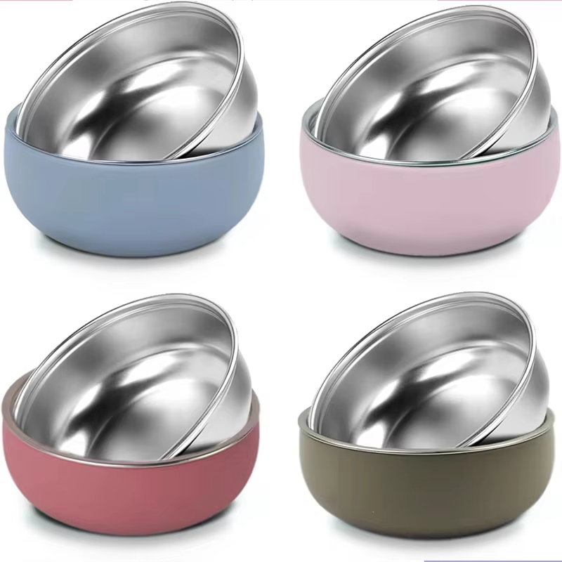 Custom Non-Toxic 304 Stainless Steel Silicone Baby Feeding Set Modern 304 Stainless Steel Children's Suction Bowl Dinner Dishes