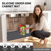 Custom Waterproof Kitchen Sink Mat with Drain Hole Anti-slip Kitchen Cabinet Protector Under Mat Sink Silicone Mat