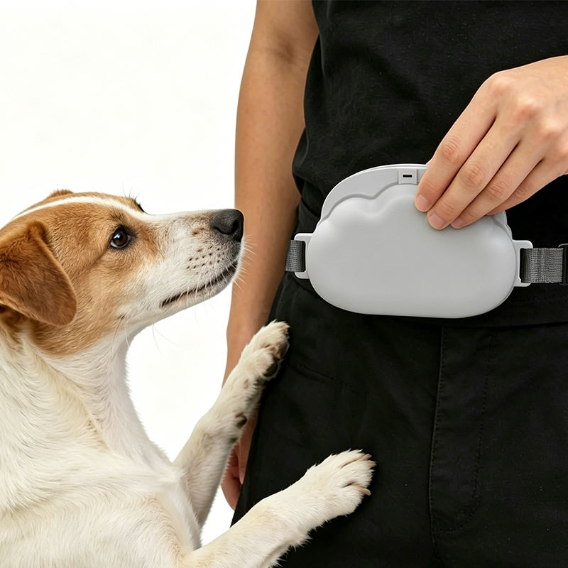 Silicone Fanny Pack Dog Custom Treat Pouch with Training Clickerfor Pet Traininlg Walking