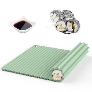 Wellfine BPA Free DIY Sushi Making Tool Food Grade DIY Silicone Sushi Roll Mat Silicone Sushi Mat