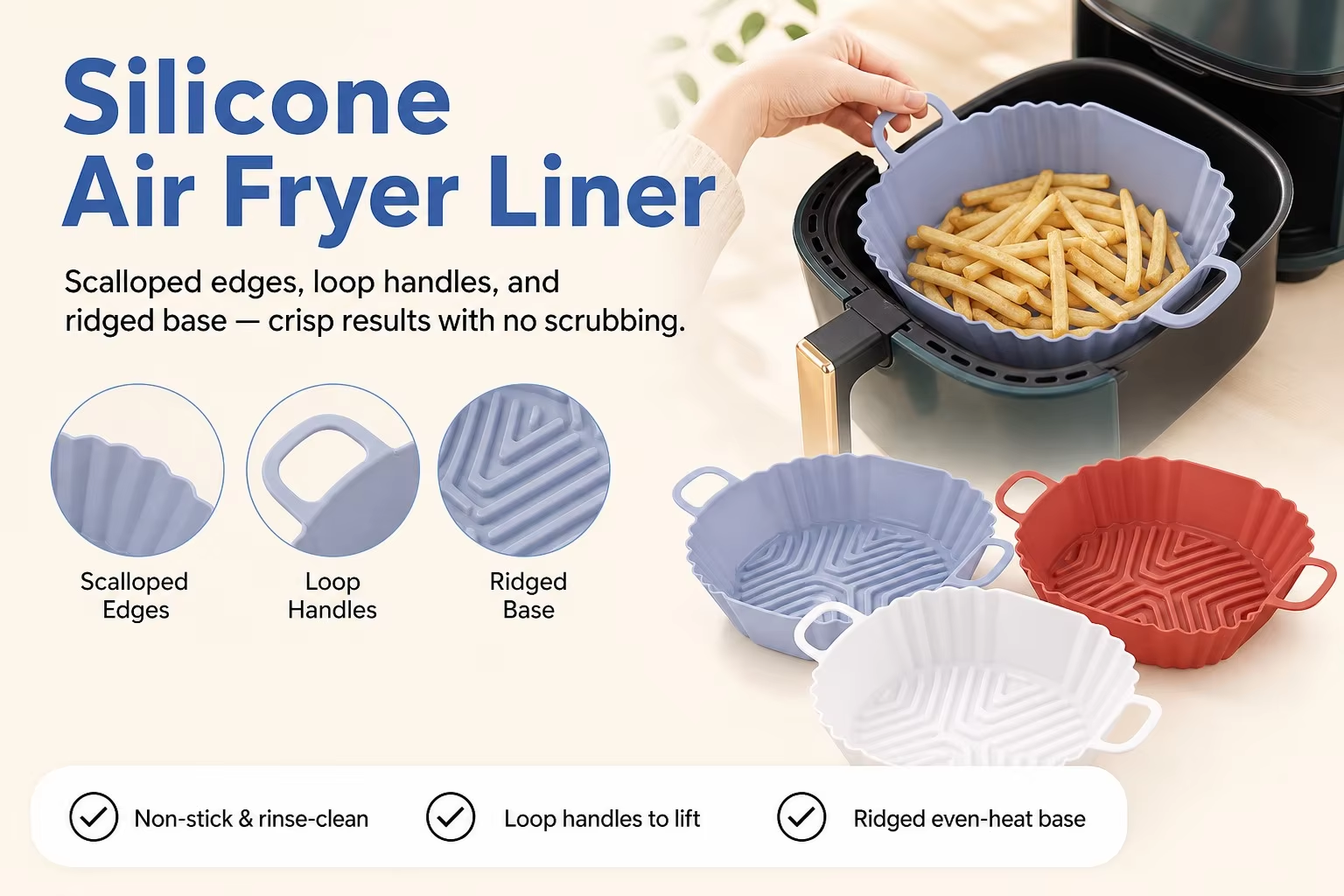 <b>Air Fryer Liner for Crispier, Cleaner Cooking</b> <link href="https://fonts.googleapis.com/css?family=Inter" rel="stylesheet" type="text/css" />