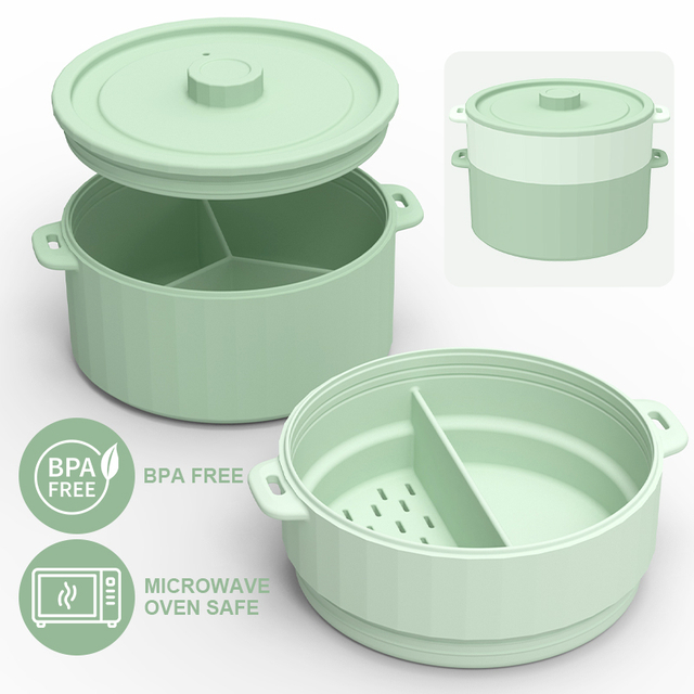 Silicone Microwave Steamer for Vegetables - BPA Free Bowl
