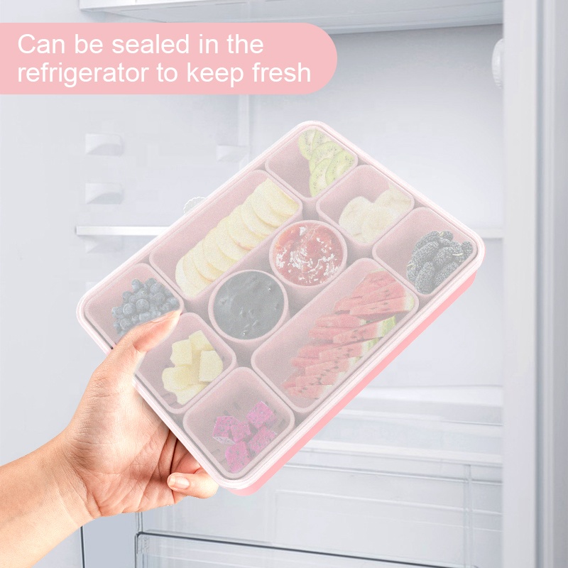 Silicone Kids Lunch Box - Divided Snack Container, Portable