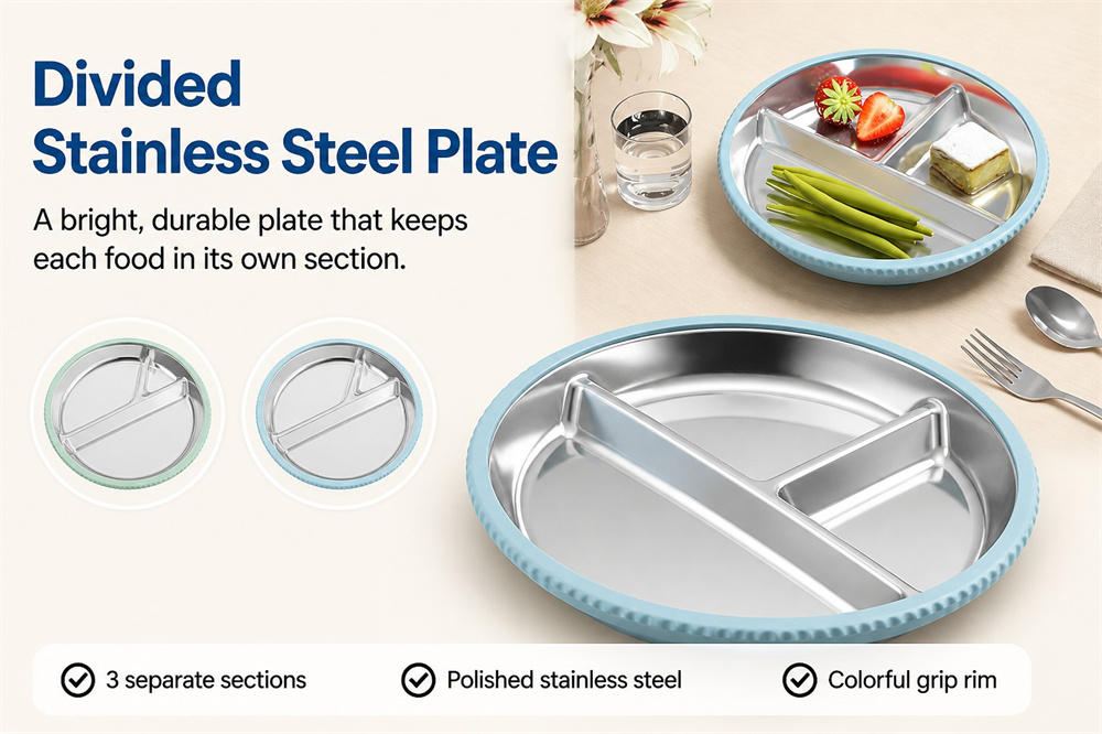 <span style="font-family:inter;"><span style="color:#2f4a52;"><strong>Divided Plate for Balanced and Mess-Free Feeding</strong></span></span> <link href="https://fonts.googleapis.com/css?family=Inter" rel="stylesheet" type="text/css" />