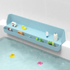 Bathtub Splash Guard Silicone Water Barrier Bathtub Bathroom Splash Proof Storage Suction Cup Tray Anti-slip Toy Holder Storage