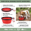 Foldable Pet Bowl Customized Logo Silicone Collapsible Dog Bowls Folding Pet Bowls Travel