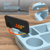 New Arrivals Silicone Couch Caddy Snack Box Waterproof Organizer Tray with Cup and Phone Holder for Bed Car Seat Beach Use