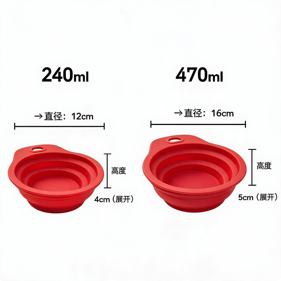 Portable Collapsible Dog Bowl BPA Free TPE ABS Collapsible Pet Bowl Portable Dog Feeder with Adjustable Height for Travel