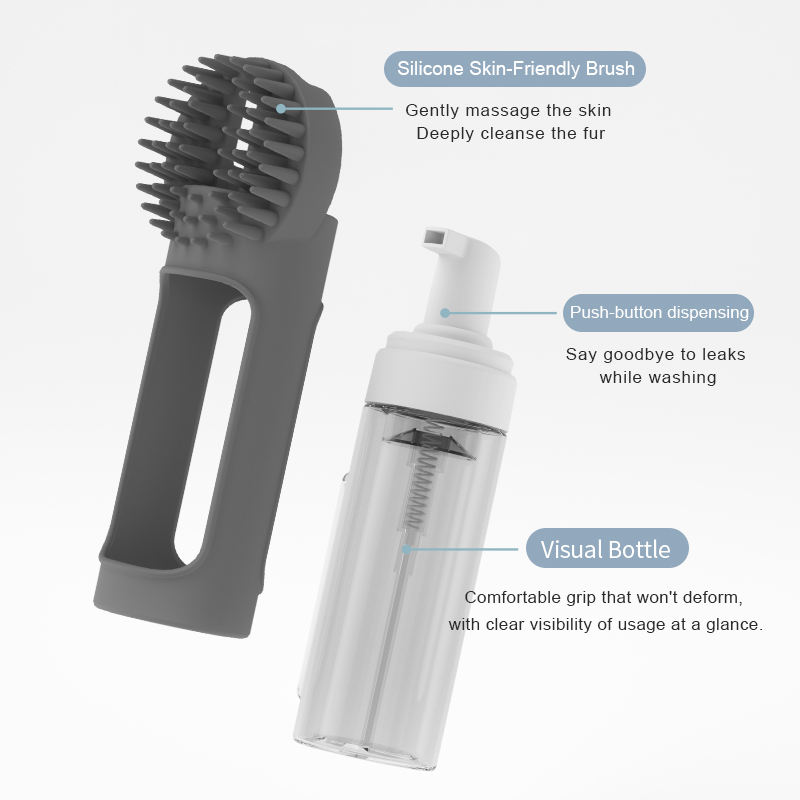 Eco-Friendly Silicone Pet Shower Brush Small Animals Grooming Dog Cat Bath Massage Product Pet Cleaning Grooming