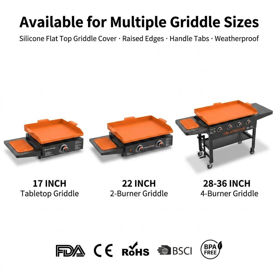 Heavy Duty Griddle Cover Reusable Silicone Grill Mat Griddle Silicone Protective Mat Silicone Griddle Mat for Blackstock
