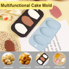 Manufacturers Food Grade Silicone Baking Mold Hot Sell 3 Compartment Silicone Cake Baking Mold