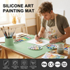 Multi-square Pigment Reserve Function Children Art Creation Silicone Oil Painting Mat