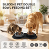 Silicone Pet Bowl for Dogs and Cats Feeder Bowls for Pets Dog Food Bowl with No-Spill and Non-Slip Design