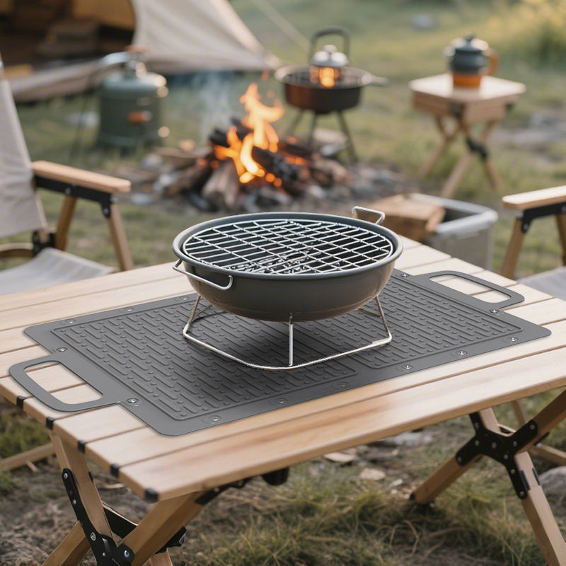 Tapete para fogones debajo de la parrilla, tapete ign&iacute;fugo, almohadilla para fogones, protecci&oacute;n para terraza, Patio, c&eacute;sped, quema de madera al aire libre