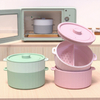 Korea Silicone Microwave Basket Steam Cooker Oven Safe Bowl Food Grade Vegetable Steaming Pot