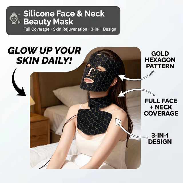 Professional Salon Style Standing Silicone LED Light Face Mask Mat Home Use Hand Held Skin Care Facial Mask