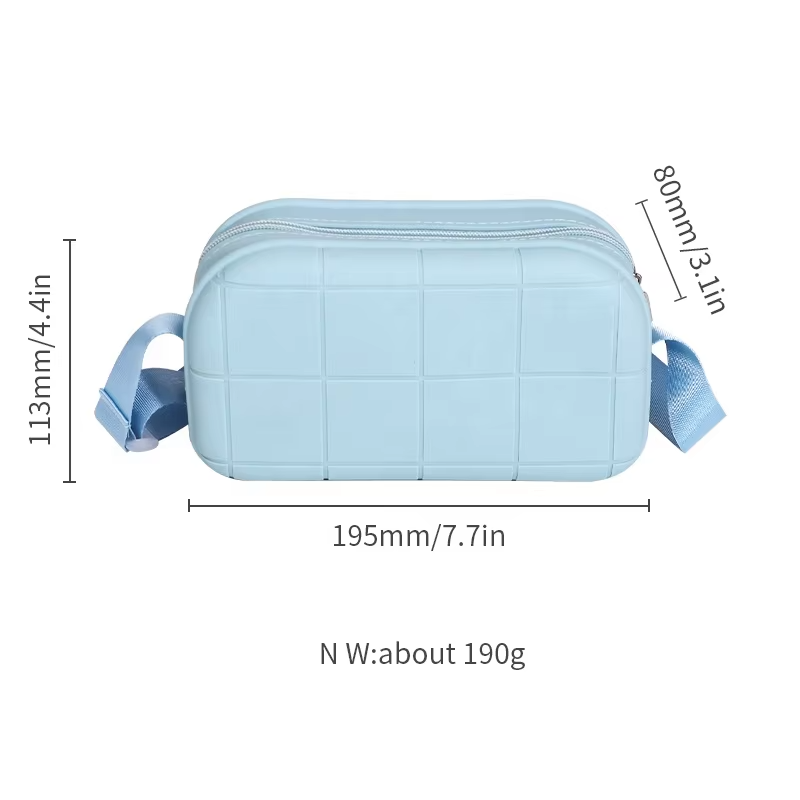 Large Capacity Waterproof Silicone Makeup Bag Fashionable Multi-Functional Cosmetic Storage Zipper Bag