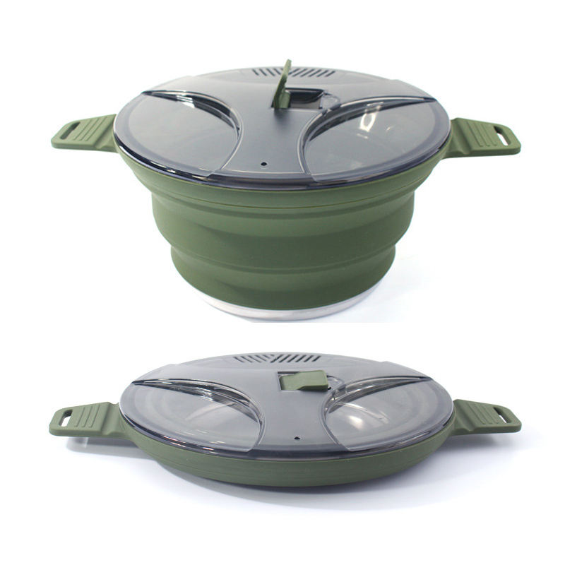 Cooking Outdoor Soup PotSports Travel Picnic Pot Camping Instant Noodles Folding Kettle Collapsible Backpacking Cook Pot