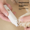 Quiet Professional Rechargeable Portable Electric Cat Nail Trimmer Pet Dog Nail Grinder With Led Light