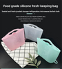 Eco-Friendly Reusable Silicone Food Bags Set Stand-Up Pouch Zipper for Fresh Storage Fridge Freezer for Kitchen Snack Storage