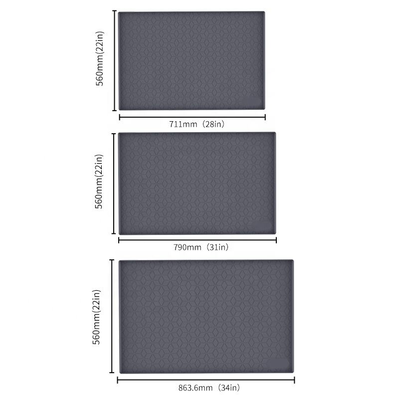 2025 New Kitchen Silicone Sink Mat Custom Waterproof Hole Anti-slip Silicone Kitchen Cabinet Protector Mat Under Mat