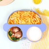 New Arrival Silicone Baby Led Weaning Set Toddler Car Plate With Suction BPA Free Baby Birthday Bift Set