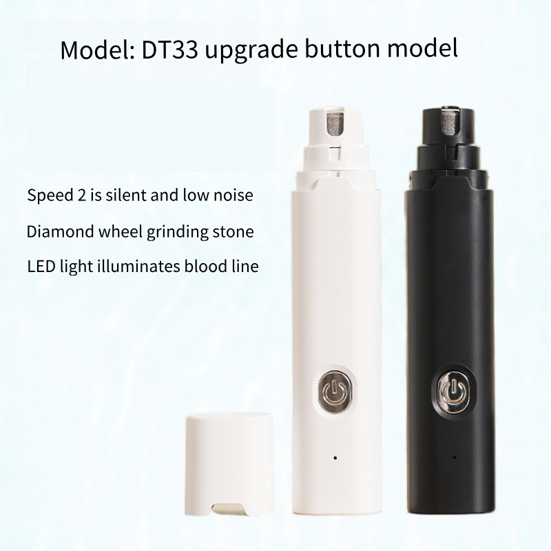 Quiet Professional Rechargeable Portable Electric Cat Nail Trimmer Pet Dog Nail Grinder With Led Light