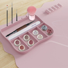 Foldable Pink Pattern Double-Sided Nail Art Desk Pads with Custom Logo Protective Working Nail Table Mat