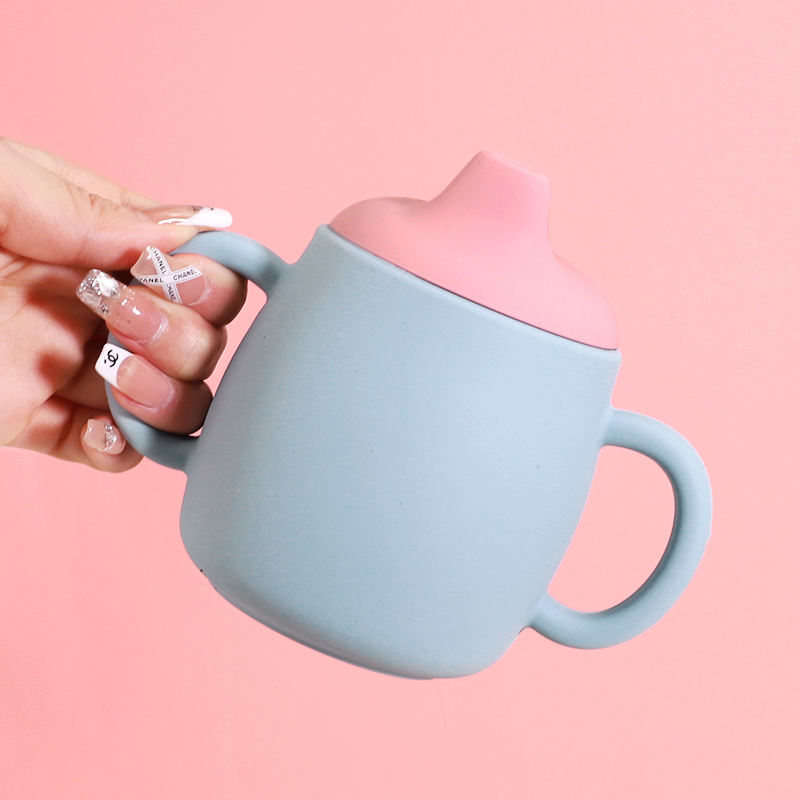Unbreakable BPA-Free Silicone Baby Sippy Cup with Soft Spout Dishwasher Safe Toddler Training Cup