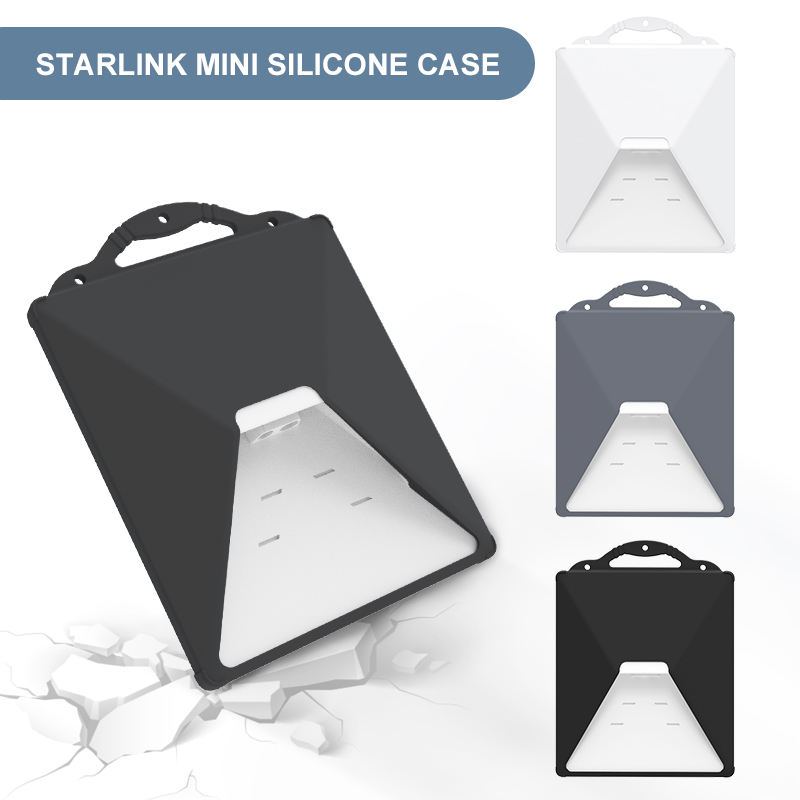 Black Star Link Protective Case Anti-Reflection Liquid Silicone Protective Sleeve Case Shockproof Dish Antenna Protector