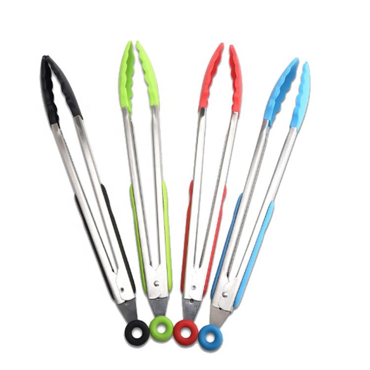9 Inch and 12 Inch Platinum Silicone Ice Tongs,BBQ Tongs,Food Tongs