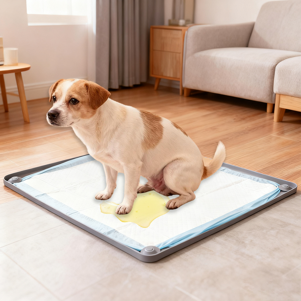 Moderno soporte magn&eacute;tico de silicona reutilizable para orina de perro, ayuda para el adiestramiento de cachorros adjunto a la pared con dise&ntilde;o elegante