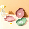 Custom Cute Cartoon Silicone Baby Plate Children's Divided Tableware Set Kids Dining Packaged Box