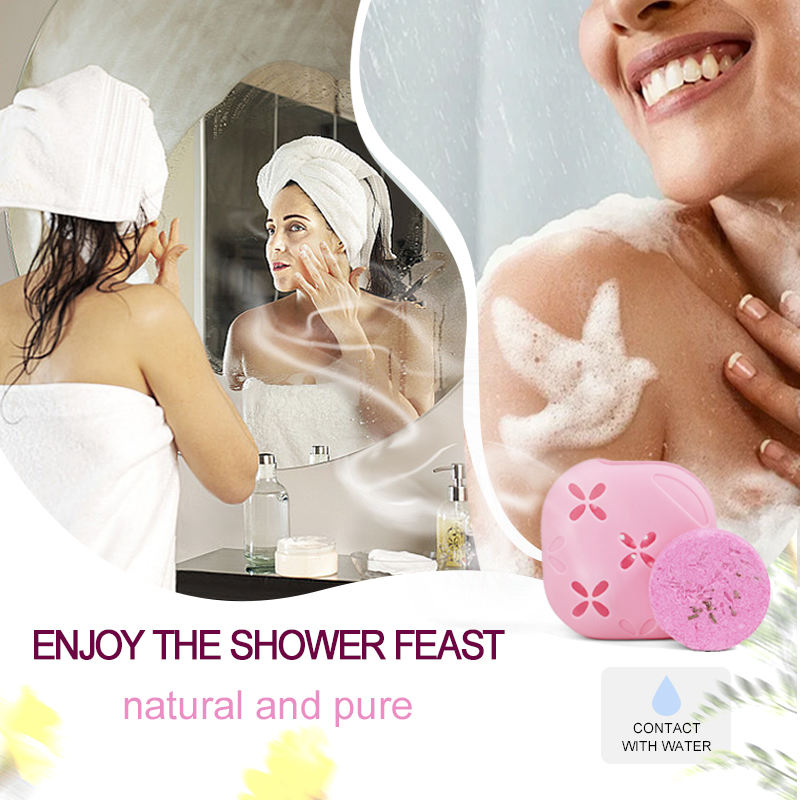 Silicone Shower Steamers Tray Suction Cup Long Lasting Flake Bath Bombs Container Shower Steamer Tablet Holder