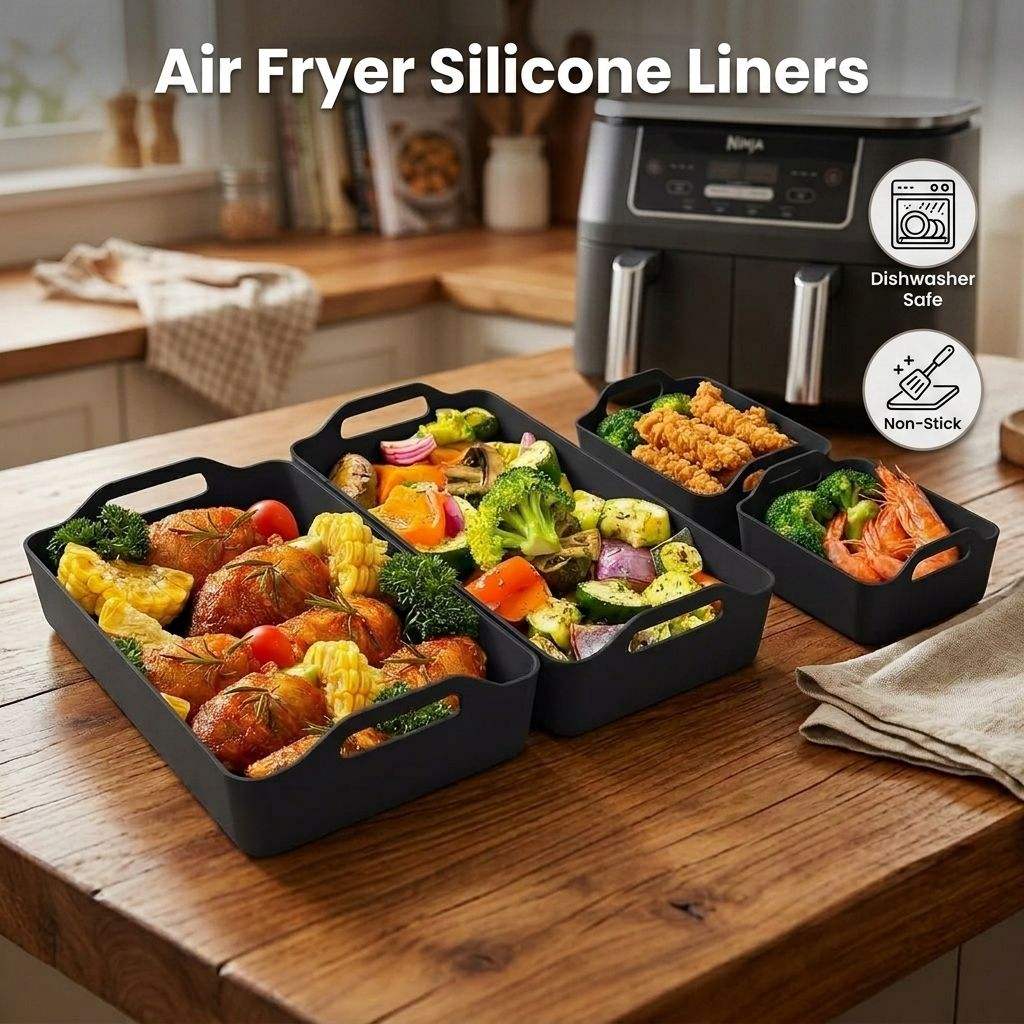 4-Piece Silicone Square Box Baking Pan for Barbecue Bread & Cake Microwave & Dishwasher Safe for Home Kitchen Use